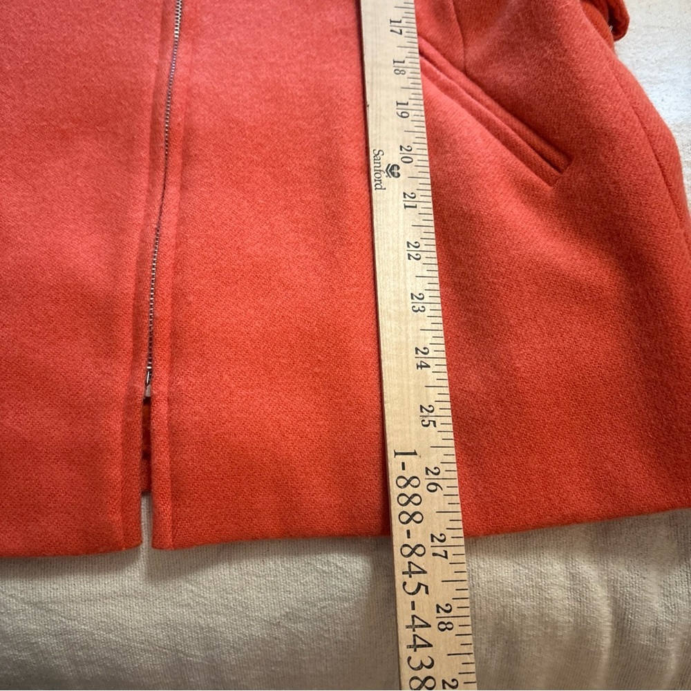 VTG International Scene Orange‎ Wool Blend Pea Coat  Lined Women’s SZ 11/12 - Picture 13 of 15